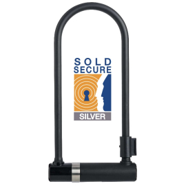 AXA Newton 300  14mm Key U Lock SILVER Sold Secure