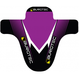 Burgtec Moto Mudguard - Purple / Black Decal
