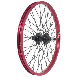 Anodised BMX Wheel, 14mm Axle, FRONT - Red