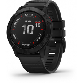 Fenix 6X Pro GPS Watch - Black with Black Band