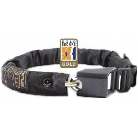 HIPLOK GOLD WEARABLE CHAIN LOCK 10MM X 85CM - WAIST 24-44 INCHES (GOLD SOLD SECURE) 10MM X 85CM