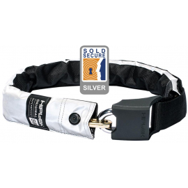 HIPLOK ORIGINAL V1.5 WEARABLE CHAIN LOCK 8MM X 90CM - WAIST 24-44 INCHES (SILVER SOLD SECURE) HIGH VISIBILITY:8MM X 90CM