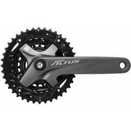 FC-M2000 Altus chainset with guard, square taper, 40 / 30 / 22T, 170 mm, grey