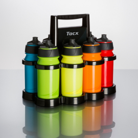 TACX SHANTI BOTTLE TWIST COLLECTION (8PCS) COLOUR 500CC WITH FREE STARLIGHT BOTTLE HOLDER 500ML